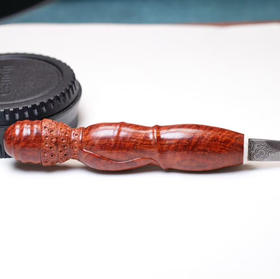 【新品特惠】小叶紫檀大马土革茶刀，拆房料火焰纹，水波纹，纯手工雕刻 b28