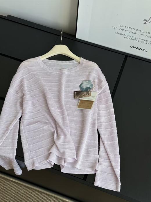 朦胧美妙MOC*同款淡紫天丝亚麻长袖针织衫 商品图14