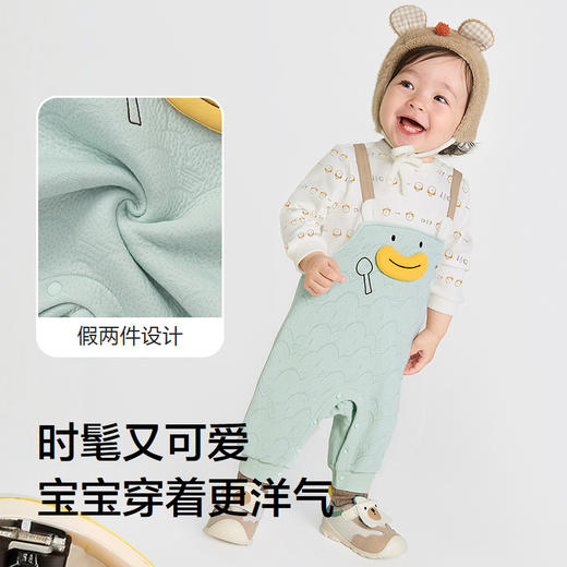 巴拉巴拉balaOne婴儿连体衣宝宝爬服哈衣2025新款可爱时尚洋气萌 商品图3