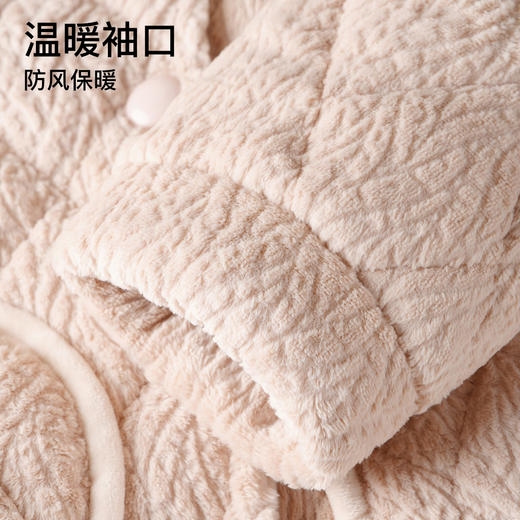 【三层夹棉 加厚保暖】爱帝女士冬季棉服可外穿保暖家居服套装 商品图11