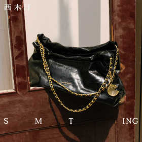 【种草好物馆专属】西木汀 悠途 头层牛皮包包新款女托特包大容量链条通勤单肩包5709