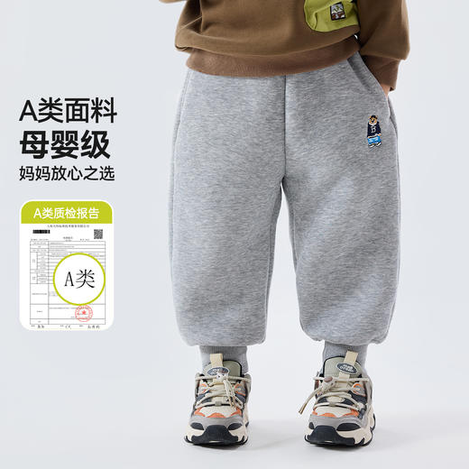 【热卖经典】嘟嘟家童装男童加绒运动裤冬装女童裤子儿童休闲裤潮 商品图2