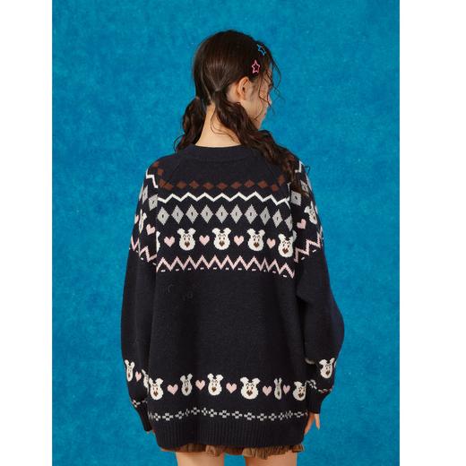 休闲设计款印花毛衣外套-纪念日百货门店同款166546572 商品图2