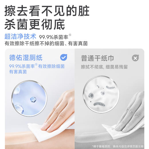 【GX】德佑湿厕纸加量家庭装全新升级款  80抽*3包/4包/6包 商品图5