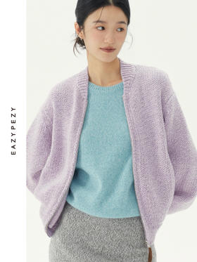 小樽的冬天重磅羊绒羊毛针织棒球衫外套