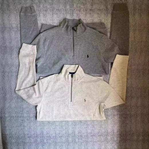 PL高品质！可扫码！2025美式长袖polo半拉链翻领宽松百搭卫衣！ 商品图1