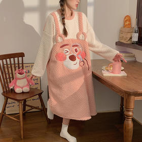 【GZ】无忧购秋冬珊瑚绒宽松大码睡裙卡通家居服可外穿（截单后3-5天发货)