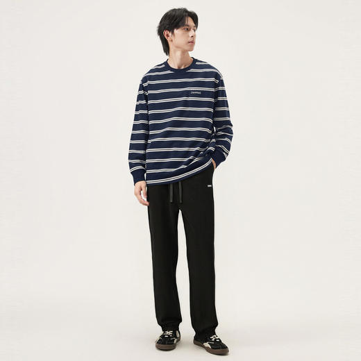 gxg.jeans男装冬季热卖黑色收口针织休闲裤长裤简约休闲日常通勤休闲裤J24X024102 商品图3