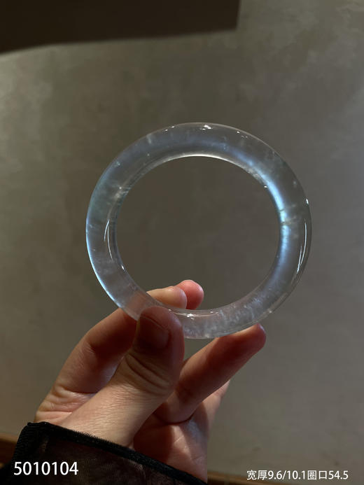 玻璃种圆镯【5010104】圈口54.5~具体价格微信咨询 商品图2
