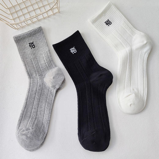 基础-简约字母提花男袜-纪念日百货门店同款165444494 商品图1