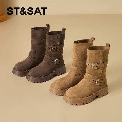 星期六经典扣带西部牛仔靴SSD4116CGU 商品图2