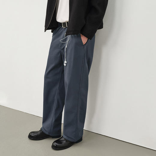 714street高级感中低腰直筒长裤2025秋季潮牌垂感复古男士休闲裤 商品图0