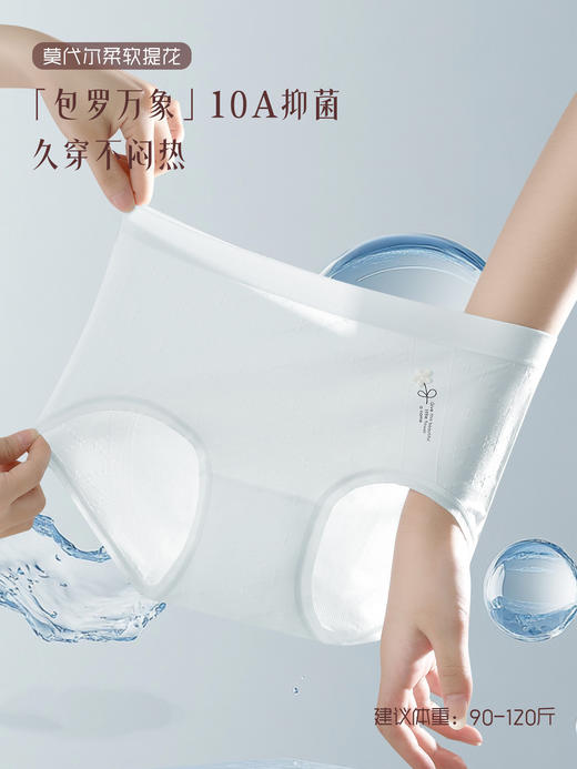 【三条装】女士平腰印花内裤莫代尔三角裤底裤【CSL25269】 商品图3