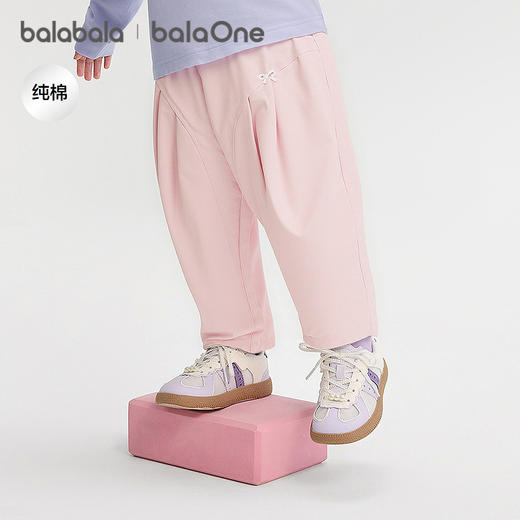 巴拉巴拉balaOne宝宝长裤纯棉裤子女童2025秋新款休闲裤甜美时尚★ 商品图1