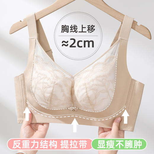雅黛俪大胸显小显瘦女士文胸反重力提拉收副乳性感蕾丝内衣 商品图2
