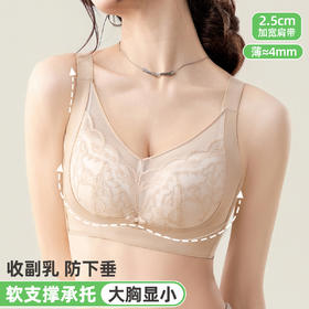 雅黛俪大胸显小显瘦女士文胸反重力提拉收副乳性感蕾丝内衣