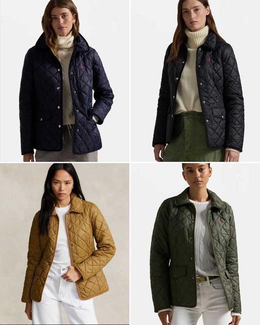 单品包邮现货 THS-无 RL马球家 经典款绗缝猎装棉服 修身叠搭外套 4色 BW399 商品图0