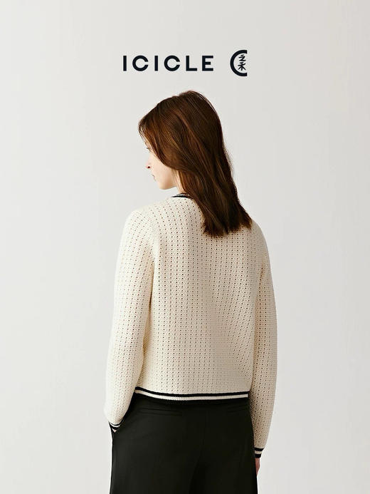 【开放日忙 秒杀价已调 直接拍】返场 小禾香风 白月光 镂空撞色针织 外套 开衫 温柔减龄款 可儿自留款 好温柔 好温暖 商品图4