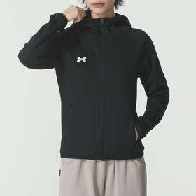 安德玛团队 女款黑色 夹克/外套 针织连帽夹克