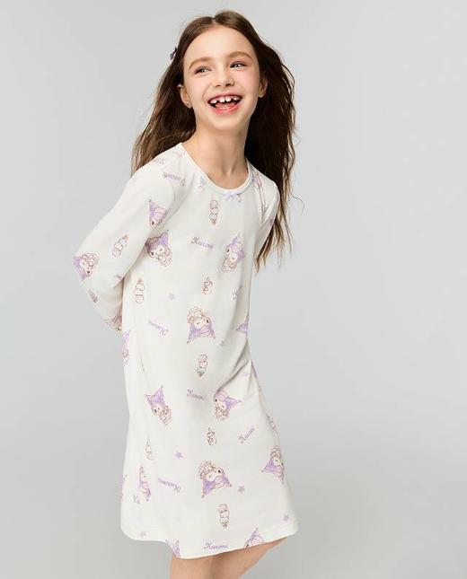 【云粉节】8楼爱慕儿童Aimer Kids女孩奶皮酷洛米冰淇淋长袖睡裙AK144J451，吊牌价429元 商品图3