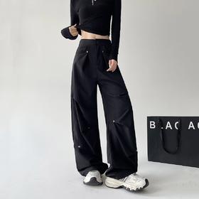 柳钉美式工装裤 提高腰线 拉长腿部比例 日常&通勤OL