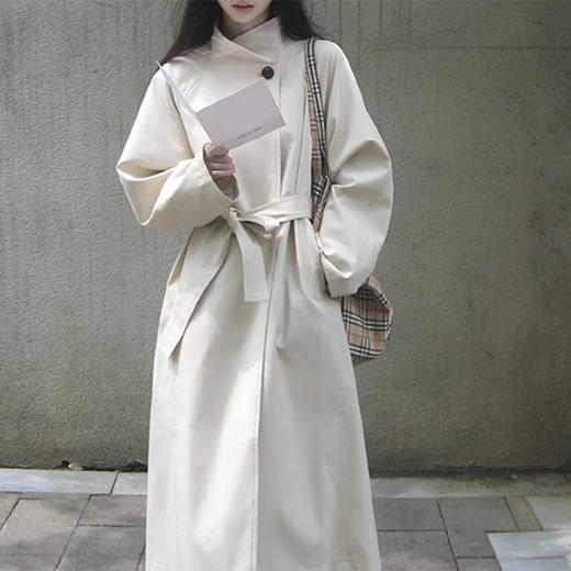 裁缝学苑AS574韩系立领中长款风衣纸样大衣系带外套打版裁剪 商品图2