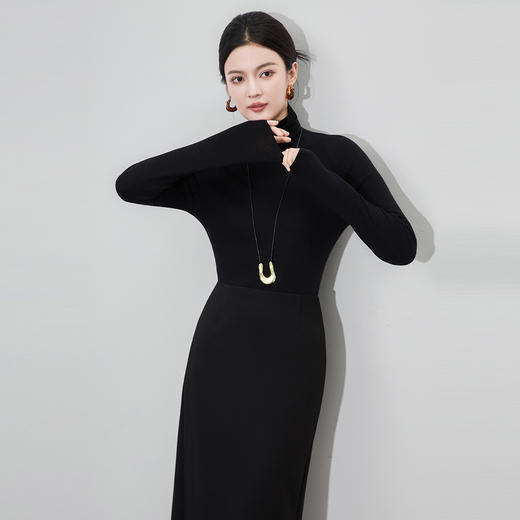 「高货wl」全新升级【铂金会员183/天猫239/差价56】(05158)洛诗琳超细美丽诺羊毛针织衫2025秋冬百搭纯色高领打底衫 商品图1