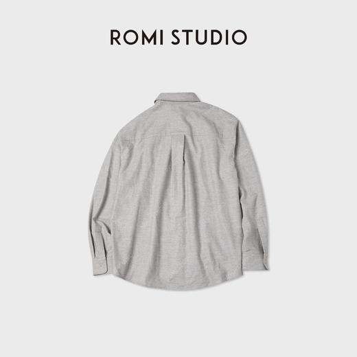 ROMI STUDIO“自然无拘”牦牛绒混纱气质松弛廓形衬衫RWCASG5920 商品图3