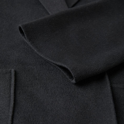 ROMISTUDIO“国王的礼物”100支澳毛细密双面呢黑大衣RWCWWG5647 商品图4