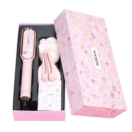 金稻直发梳卷发棒不伤发电动梳子夹板跨境全自动直发神器节日礼品 商品图5