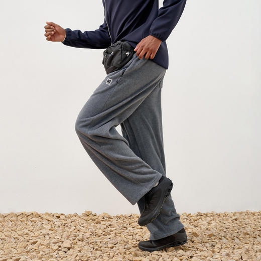714street冬季保暖摇粒绒运动卫裤2025新款潮牌宽松加绒直筒裤男 商品图1