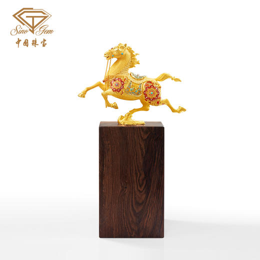 【预售】「飞黄腾达」古法黄金马年摆件 足金生肖礼物收藏送礼投资理财 商品图2