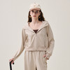 谜底连帽卫衣开衫长袖2025冬季新品柔软双开拉链绣花女254MV1682 商品缩略图0