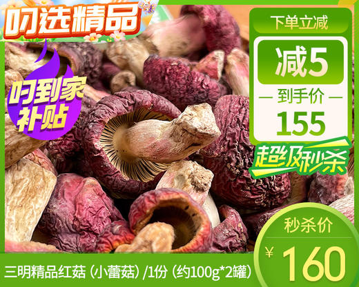 三明精品红菇（小蕾菇）/1份（约100g*2罐） 生产日期：25年11月补单专用 商品图0