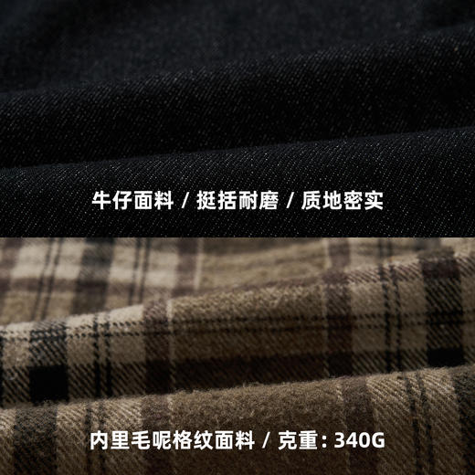 714street复古巴恩风灯芯绒翻领牛仔外套男2025秋季水洗工装夹克 商品图3