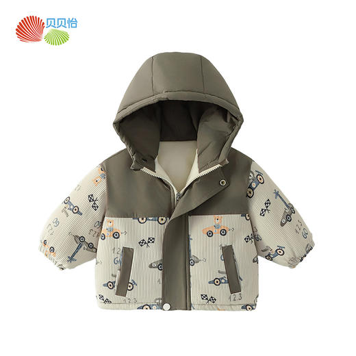【夹棉加厚】】25冬季新款男女童棉服户外登山连帽防风保暖外套ZB4ES055 商品图4