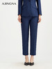 【商场同款】阿菁娜秋季新款深海蓝阳离子西裤女 光泽感挺括小脚裤 通勤日常多场景显瘦长裤A30Q110066 商品缩略图0