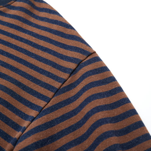 ROMI STUDIO“碰撞规律”德国织机环保棉质条纹套头卫衣RWCAST6249 商品图4