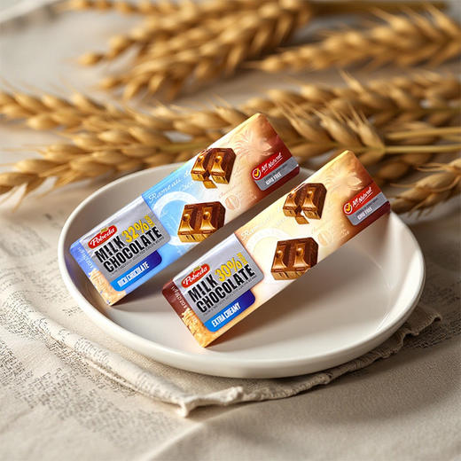 俄罗斯进口巧可胜牌30%可可奶油|32%可可香浓牛奶巧克力250g 商品图5