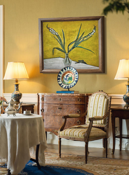 独角鹿西洋古董2017年中国台湾国立历史博物馆授权制作出品著名旅法艺术家常玉创作限量版画作品《花》 商品图0