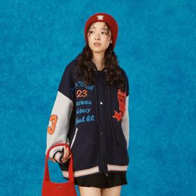 休闲针织棒球服开衫-纪念日百货门店同款166546556