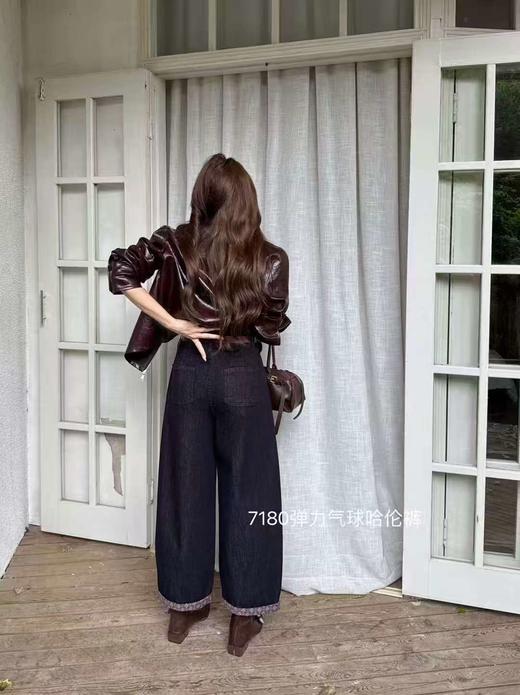 【爆款牛仔】2025秋季新品～7180弹力气球内里印花版升级牛仔裤-喜出 商品图3