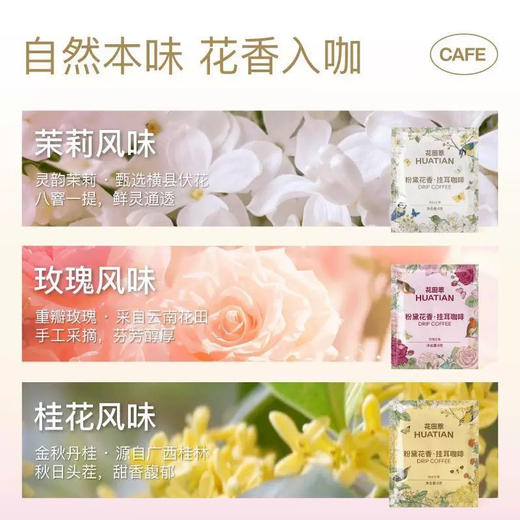 花田萃粉黛花香挂耳咖啡6袋装 商品图4