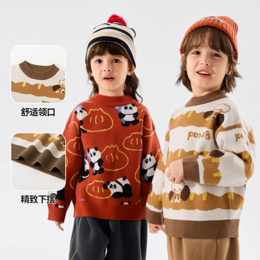 嘟嘟家儿童毛衣冬季宝宝童装男童上衣女童衣服秋冬新款洋气好看潮 商品图3