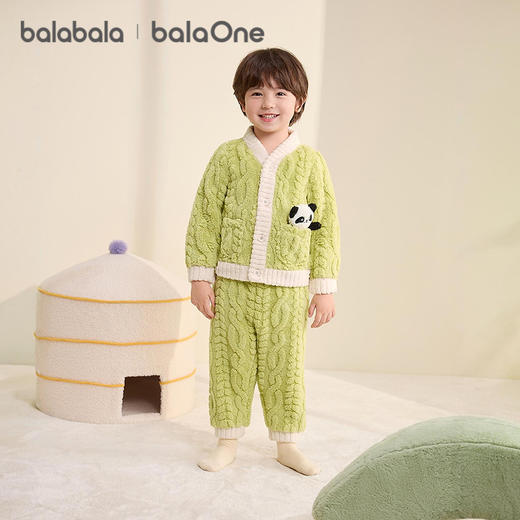 巴拉巴拉balaOne儿童家居服套装男童女童2025冬季新款珊瑚绒保暖 商品图2
