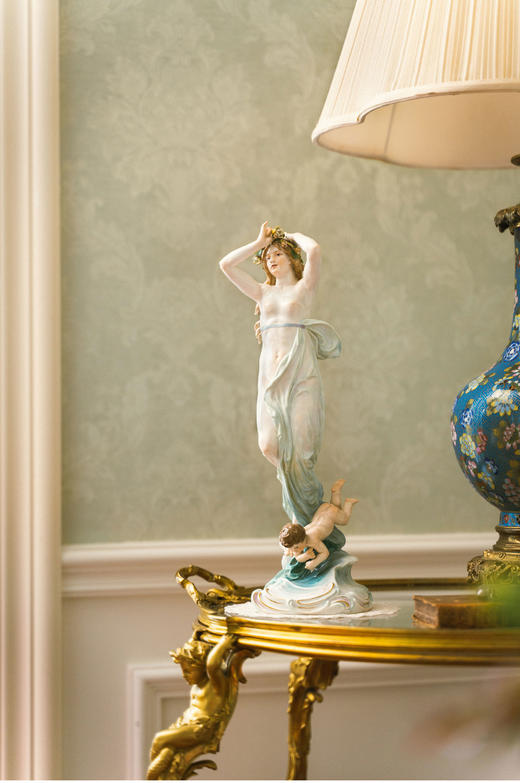 独角鹿西洋古董19世纪末20世纪初德国著名瓷窑梅森Meissen出品「维纳斯的诞生」瓷偶 商品图0