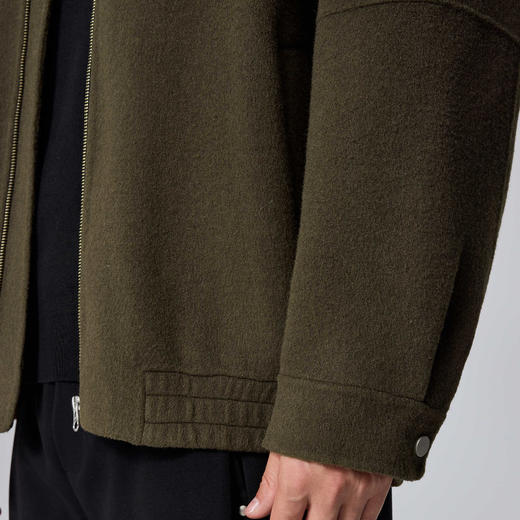 墨麦客男装美利奴羊毛男士双面呢翻领夹克2024冬季保暖毛呢外套。 商品图4