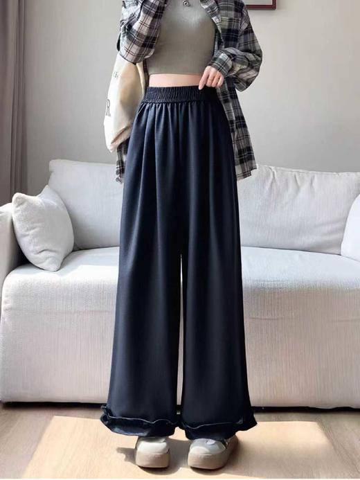 12.12错过没有！清货不退退货勿拍【秋上新】质感也太好了！！895木耳边仿牛仔垂感休闲裤-喜出 商品图1