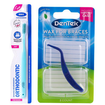 德泰克DenTek正畸保护蜡2盒 正畸蜡牙套腊牙齿矫正口腔黏膜托槽不易脱落 商品图5