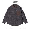 12480SDSA男士秋冬新款痞帅男装潮牌撞色提花口袋翻领长袖衬衫宽松百搭 商品缩略图1